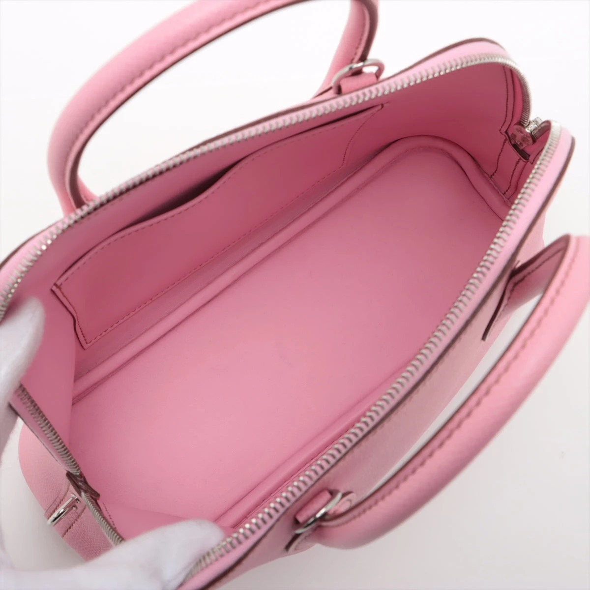 エルメス ボリード1923 25 ヴォーエプソン ピンク シルバー金具