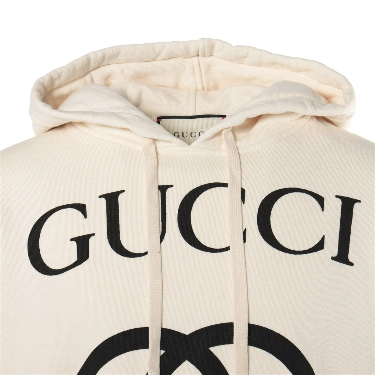 【人気デザイン】グッチ　インターロッキングG　プルオーバー　パーカー　アイボリー グッチ インターロッキングG コットン パーカー S メンズ