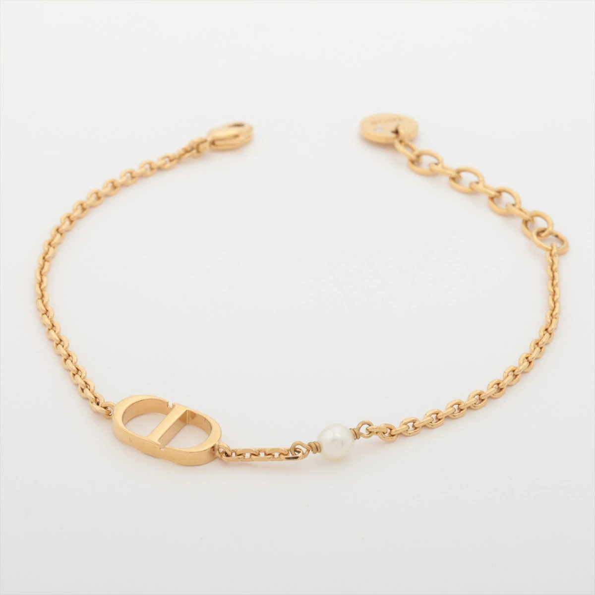 ディオール DIOR パール CDロゴ ブレスレット 美品 Christian Dior ディオール Petit CD Pearl Bracelet