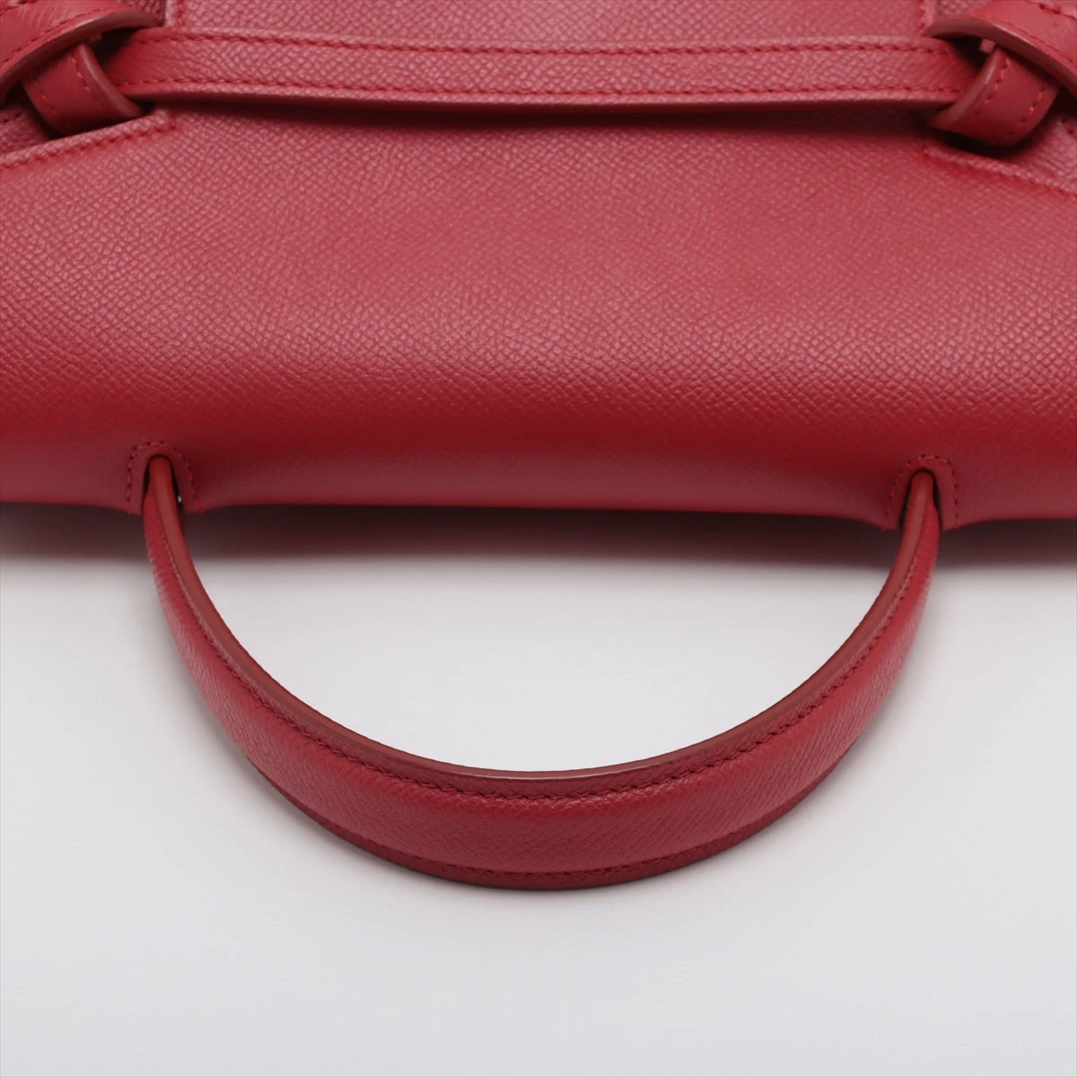 CELINE　セリーヌ 2way マイクロベルトバッグ レザー レッド セリーヌ ベルトバッグマイクロ レザー 2WAYハンドバッグ レッド