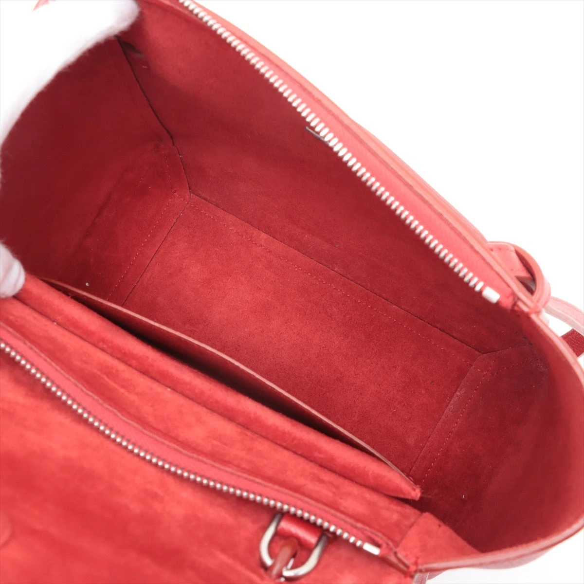 CELINE　セリーヌ 2way マイクロベルトバッグ レザー レッド セリーヌ ベルトバッグマイクロ レザー 2WAYハンドバッグ レッド