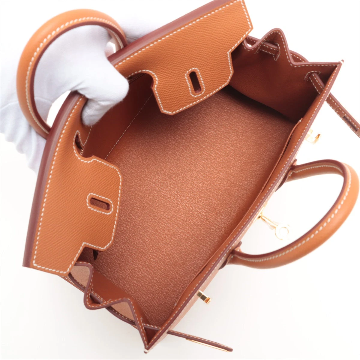 未使用！BK25 セリエF M C Mパリ正規品☆本物のエプソン素材 ・付属品 エルメス バーキン25 セリエ ヴォーエプソン ゴールド ゴールド金具 B