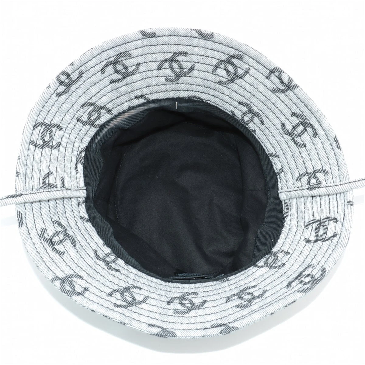 シャネル ココマーク 22S バケットハット M コットン グレー