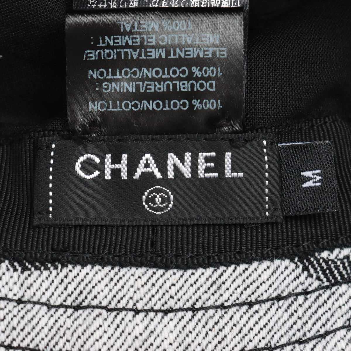 シャネル☆ バケット ハット ココマーク M コットン ネイビー ユニセックス CHANEL 23年 シャネル バケットハット ネイビー ココマーク M ハット