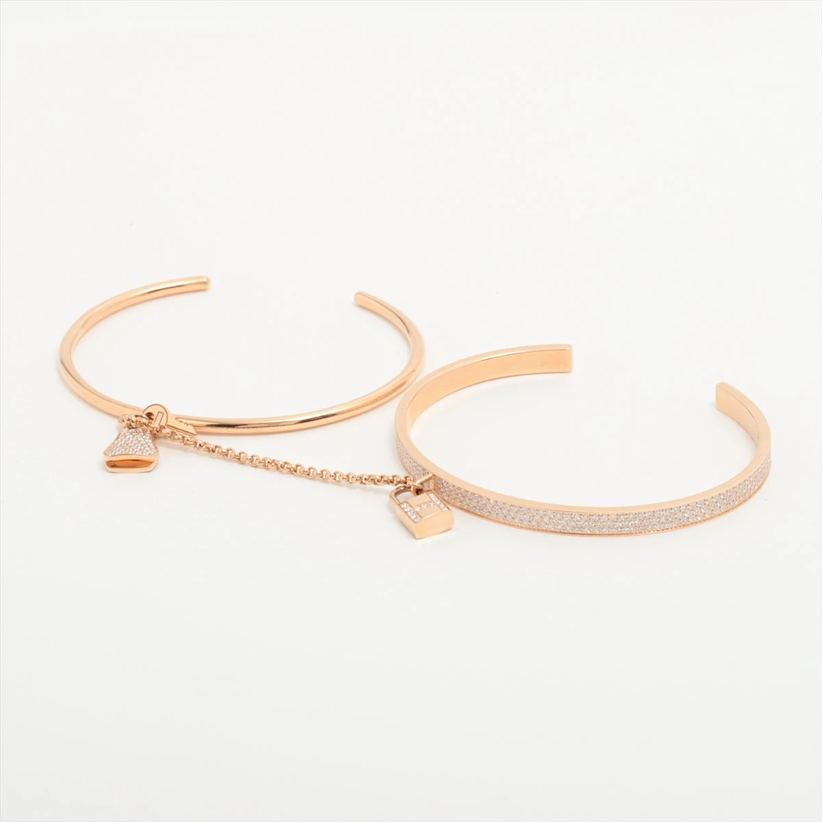 エルメス ケリークロシェット ダイヤ ブレスレット 750(PG) 33.5g LG  