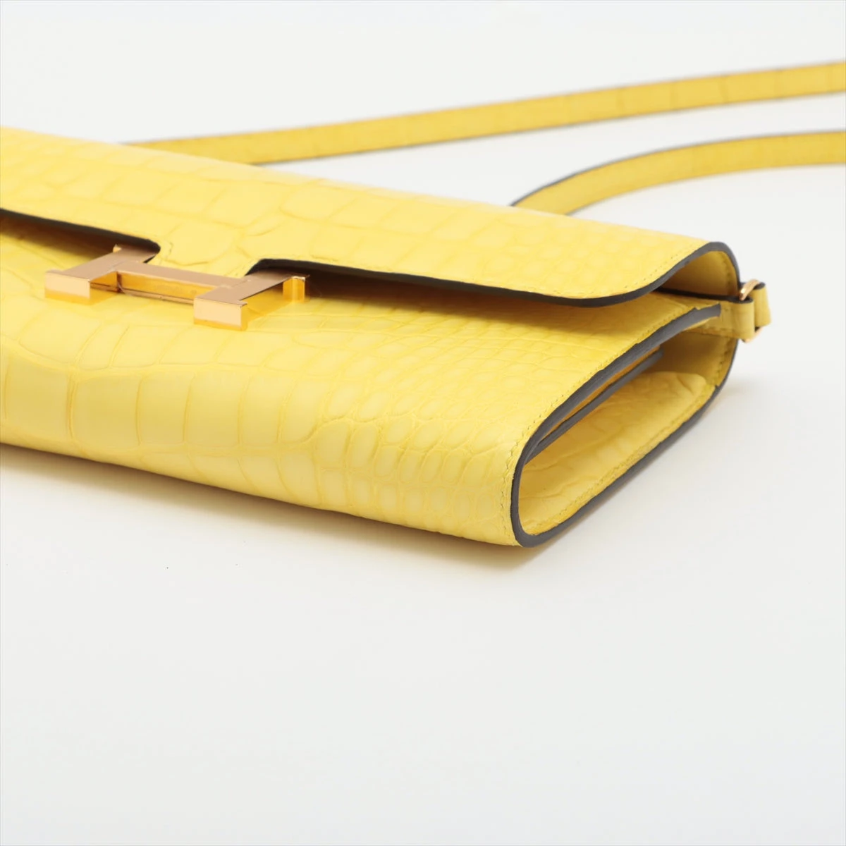 エルメス コンスタンスロング トゥーゴー アリゲーターマット ミモザ