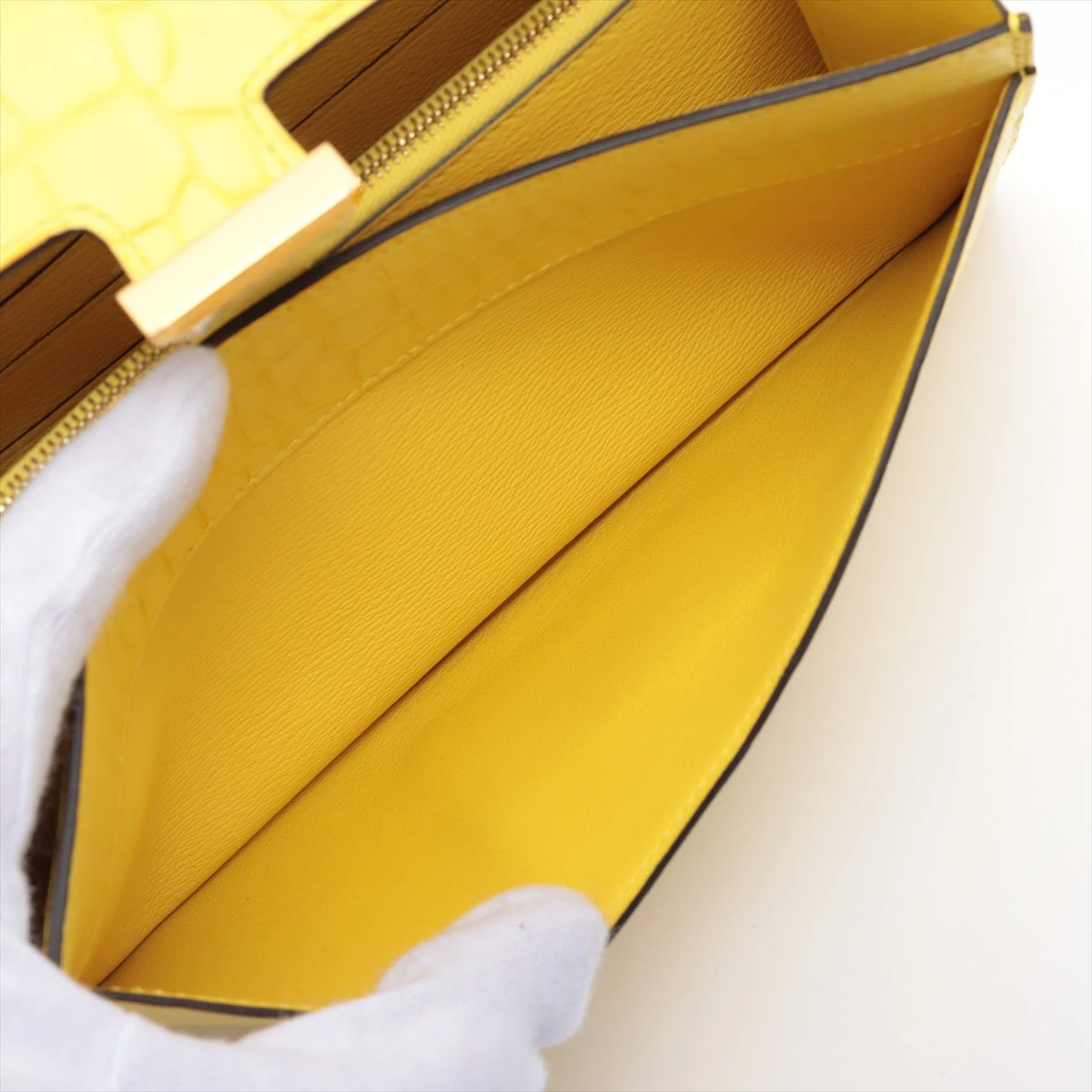 エルメス コンスタンスロング トゥーゴー アリゲーターマット ミモザ