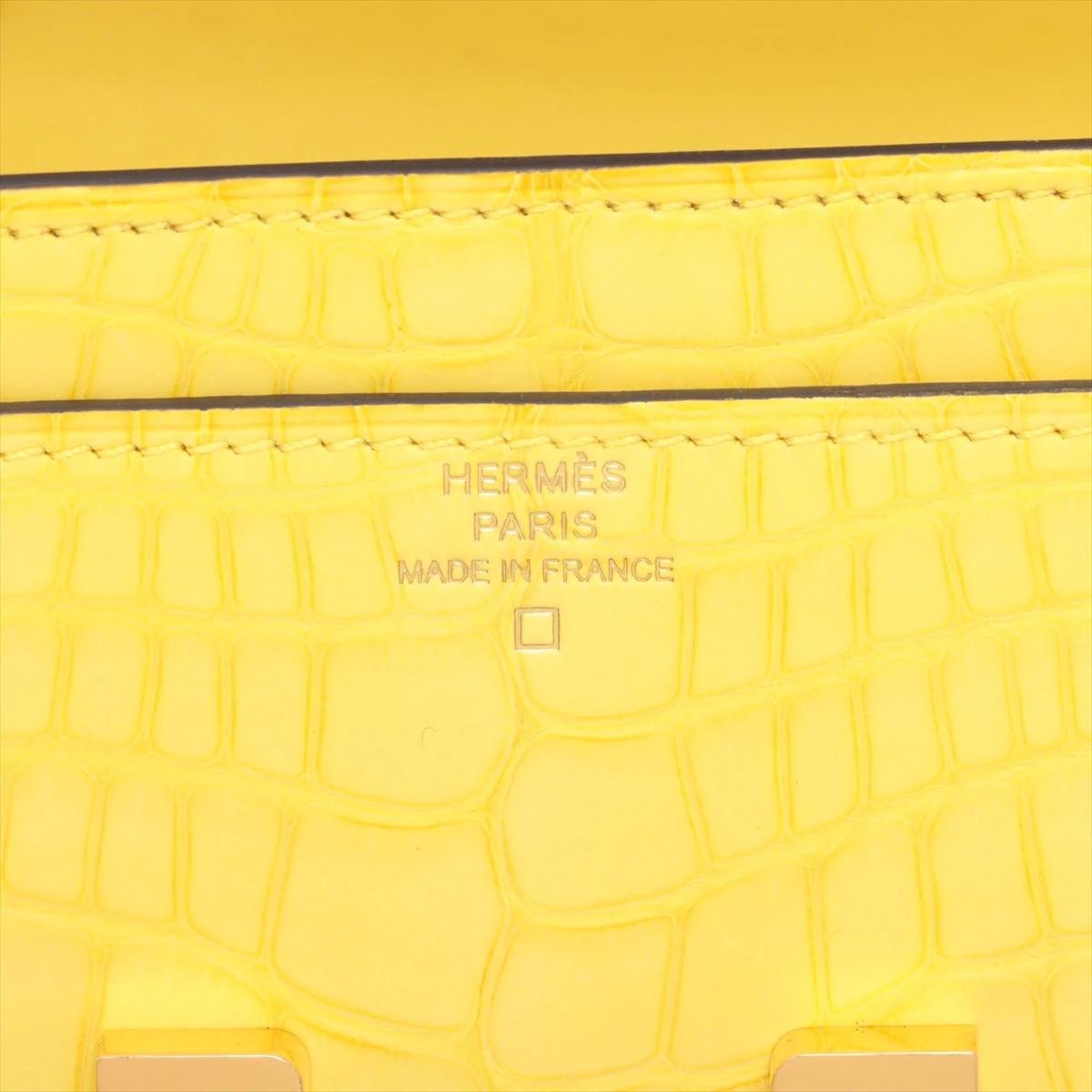 エルメス コンスタンスロング トゥーゴー アリゲーターマット ミモザ