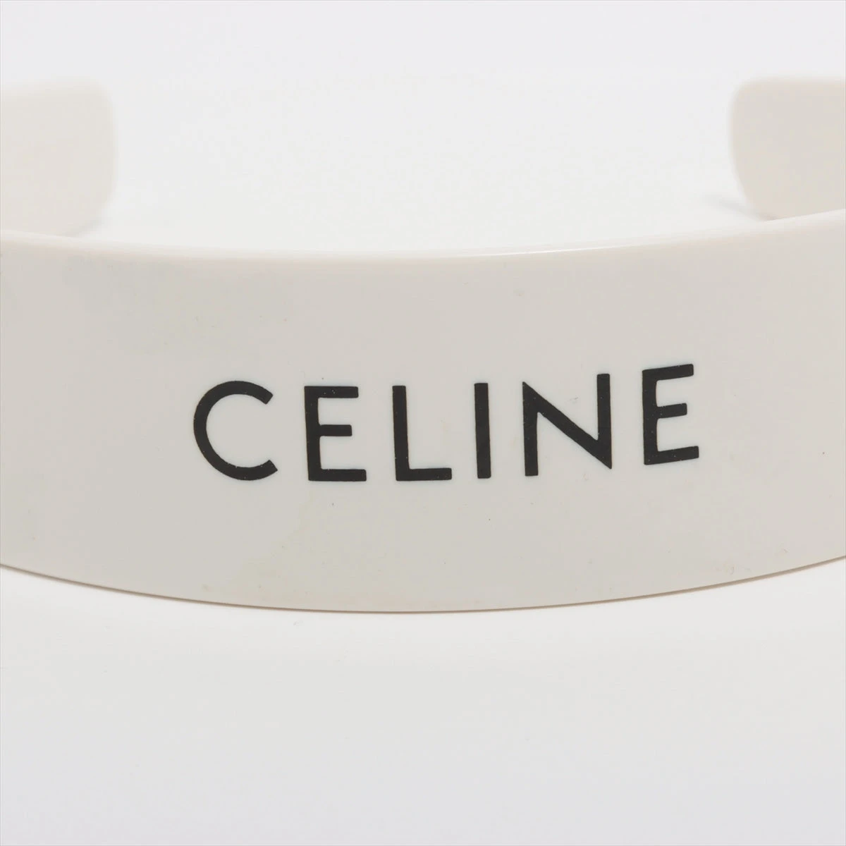 CELINE  カチューシャ　箱付き セリーヌ ロゴ カチューシャ プラスチック ホワイト A2470944