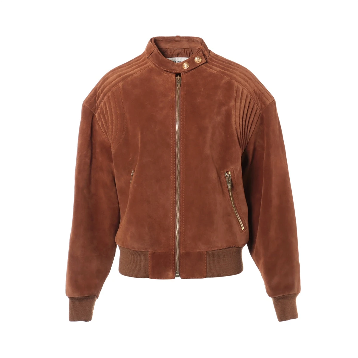 セリーヌ 21AW レザー レザージャケット 36 レディース ブラウン