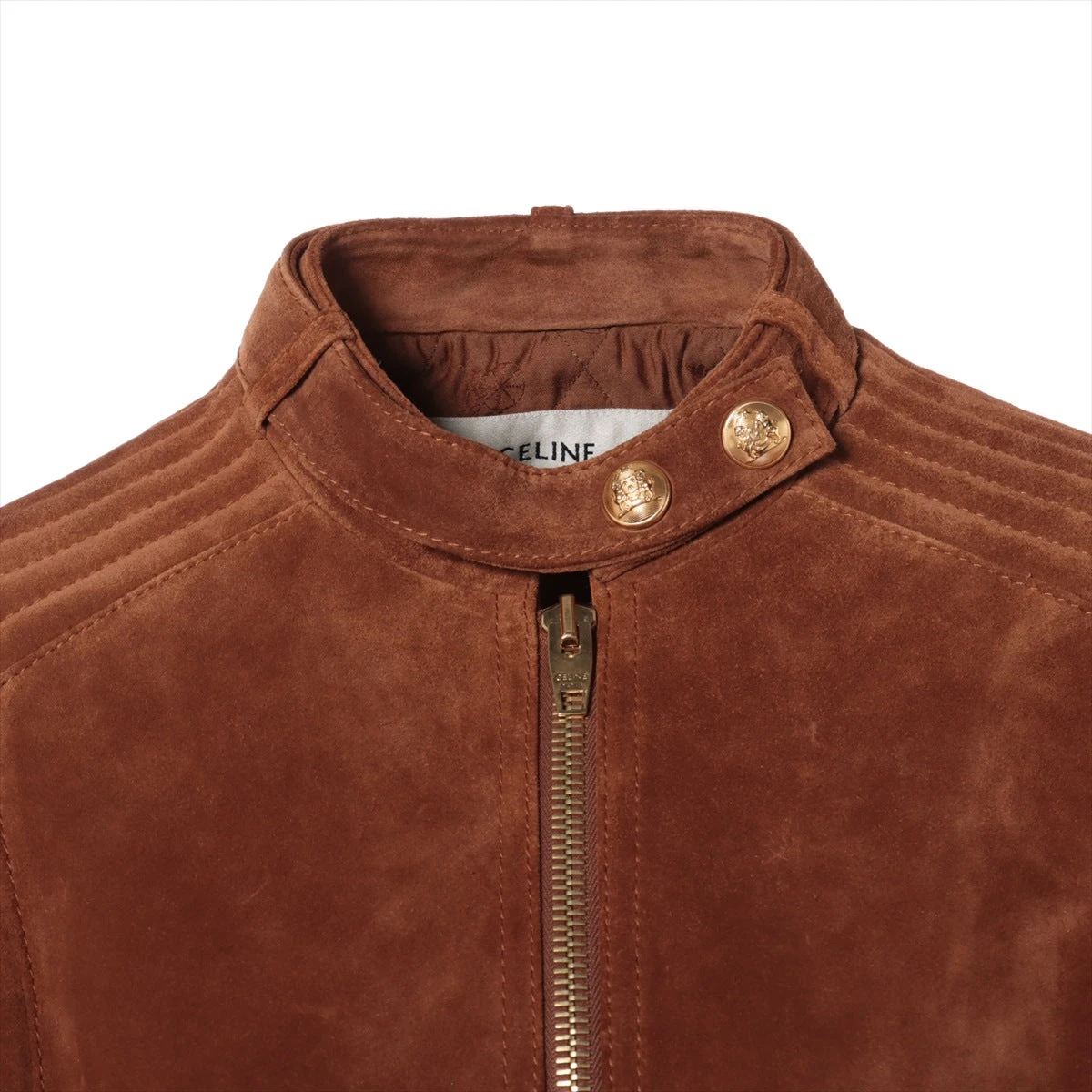 セリーヌ 21AW レザー レザージャケット 36 レディース ブラウン