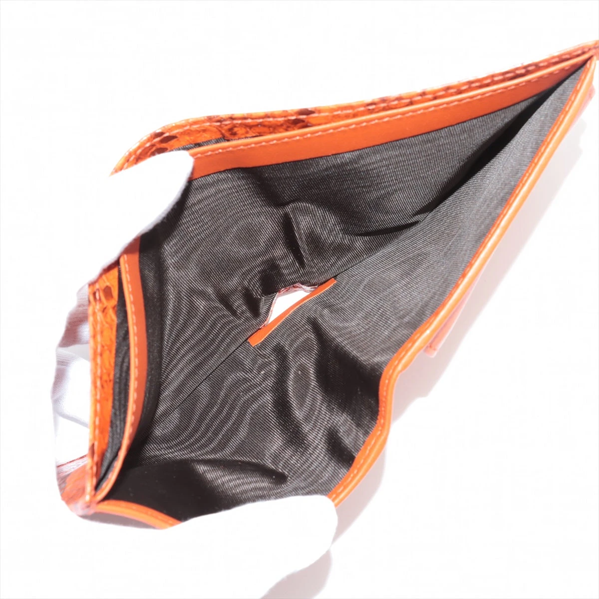 グッチ 365476 パイソン 財布 オレンジ A2510264｜中古ブランド品