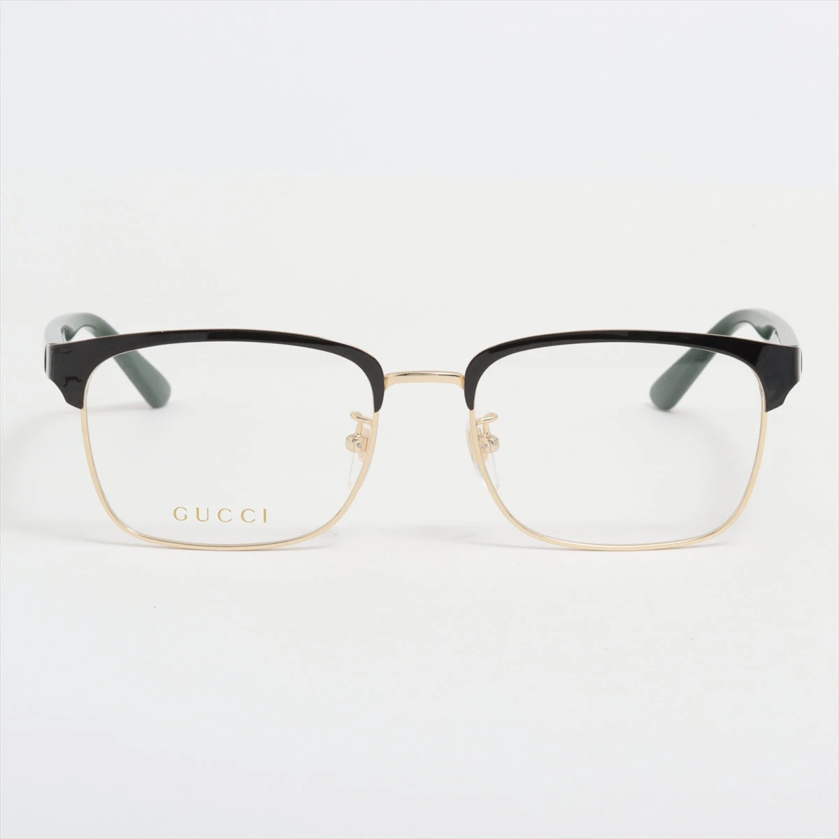 ◆GUCCI　グッチ◆ロゴ付き　メガネ　デモレンズ グッチ グッチロゴ メガネ 56□18-145 GP×プラスチック グリーン