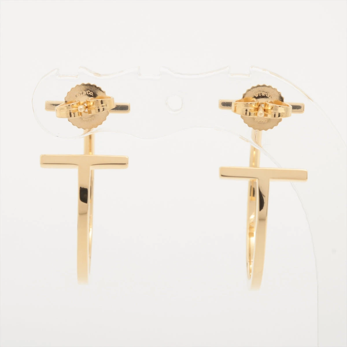 極美品✨ 箱✨ ティファニー ピアス 両耳 Tワイヤー フープ AU750 極美品✨ 箱✨ ティファニー ピアス 両耳 Tワイヤー フープ