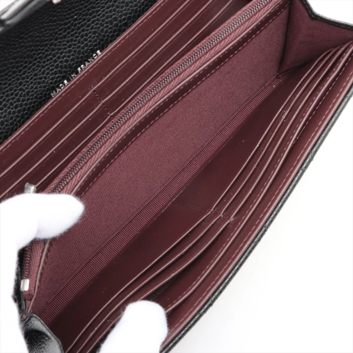 極美品◆CHANEL 長財布 キャビアスキン マトラッセ ラムスキン 18番台 楽天市場】シャネル 長財布 マトラッセ キャビアスキン ブラック