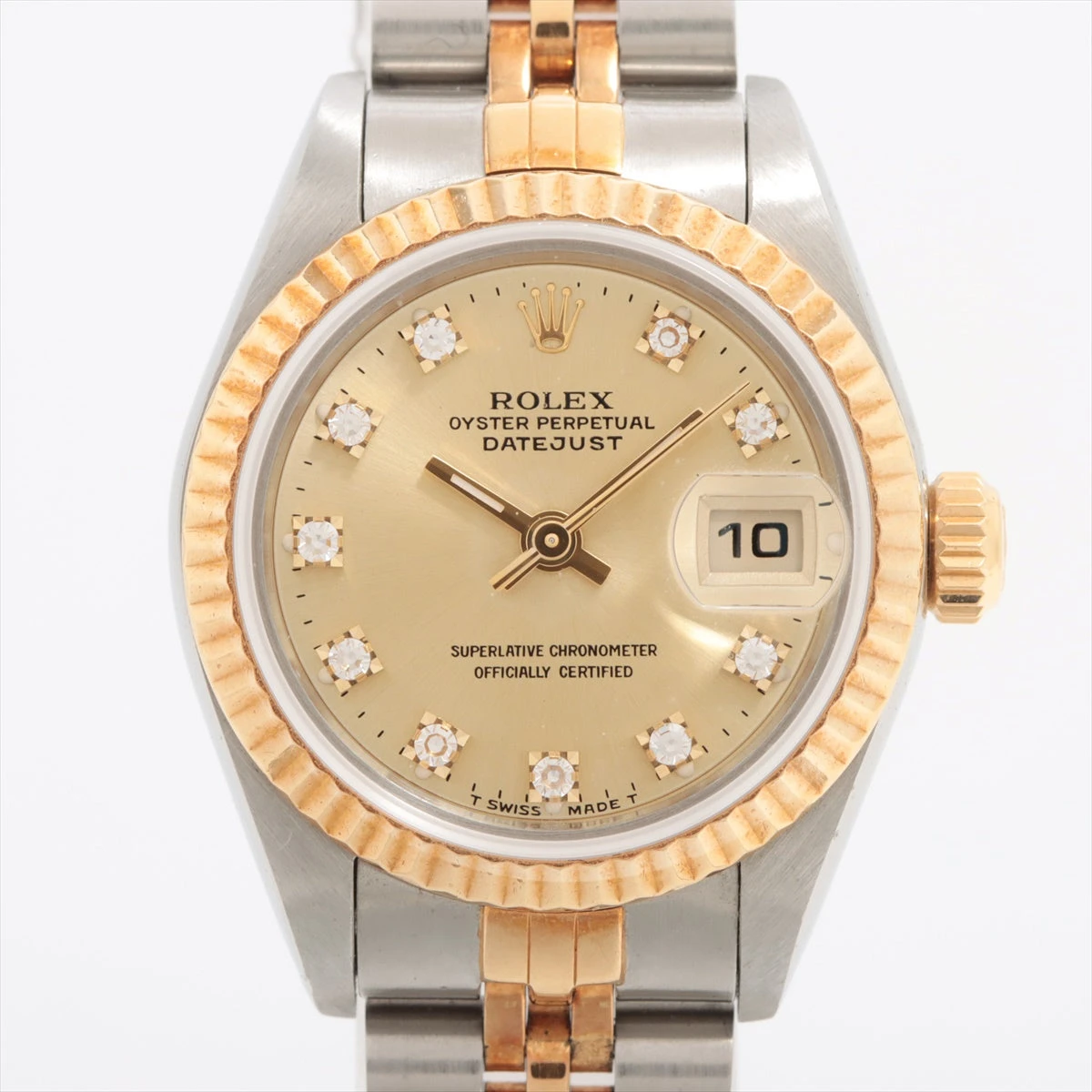 ロレックス デイトジャスト 69173G SS×YG AT シャンパン文字盤