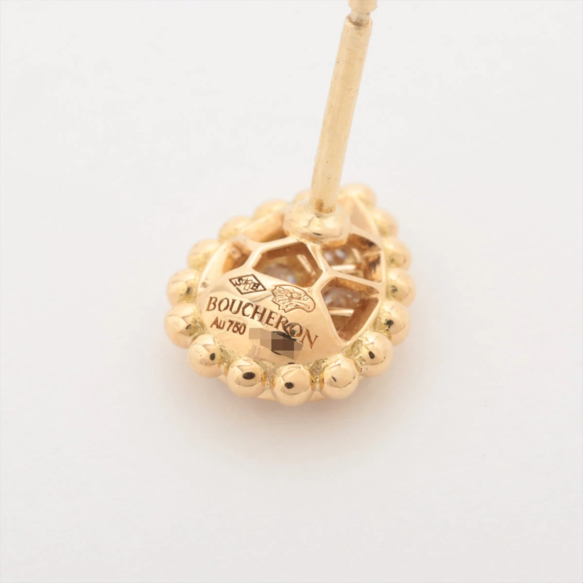 美品　ブシュロン セルパンボエム エクストラスモール ダイヤ ピアス　YG JCO00942 セルパンボエム（エクストラスモール）ダイヤ スタッズ