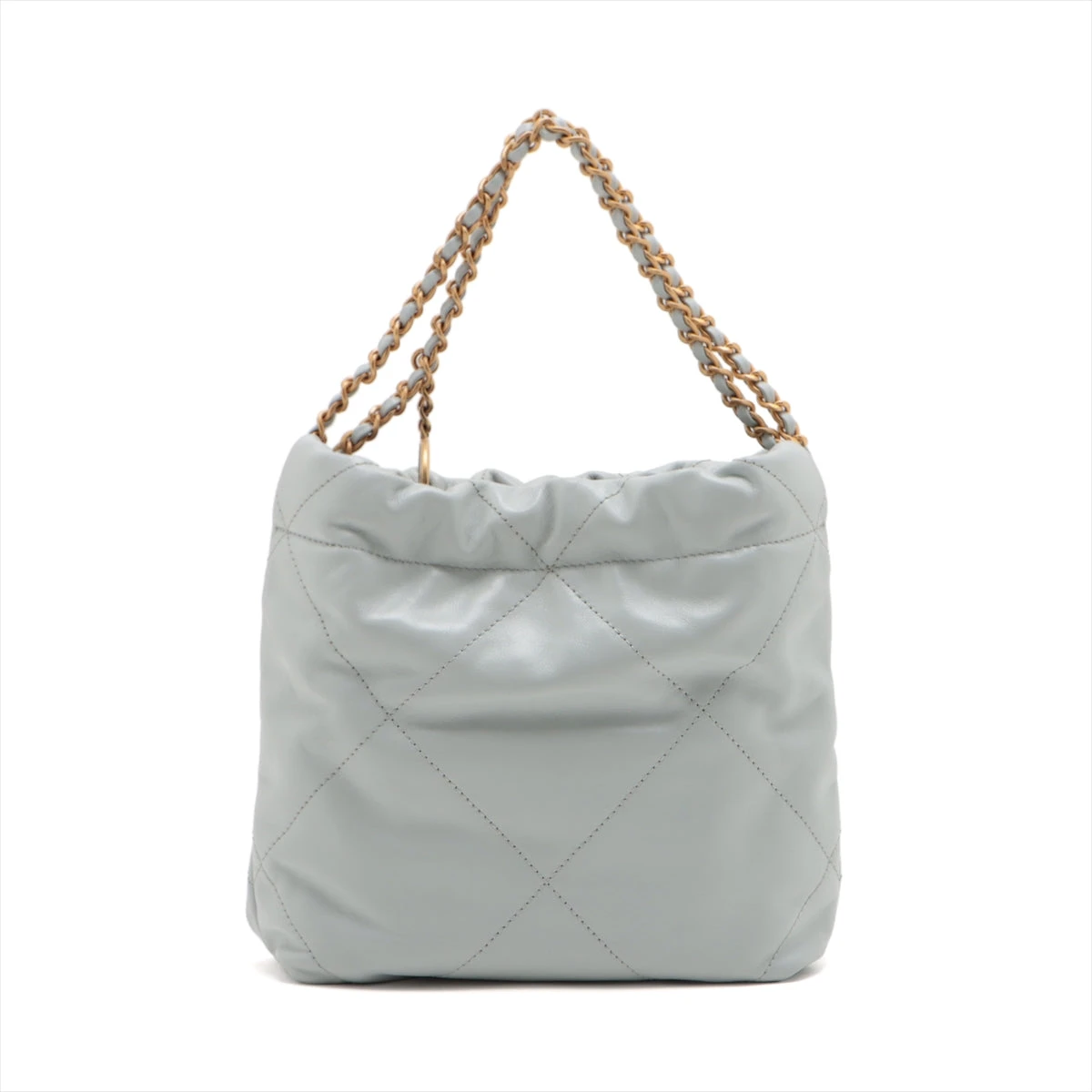 シャネル CHANEL22 ミニサイズ ライトグレー/S金具 シャネル シャネル22 ミニ キャビアスキン チェーンショルダー