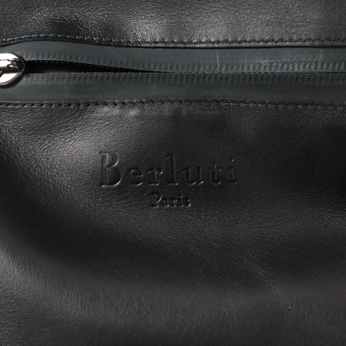 【ほぼ未使用】Berluti ダウンベスト ベルルッティ カーフスキン ダウンベスト 46 メンズ ブラック