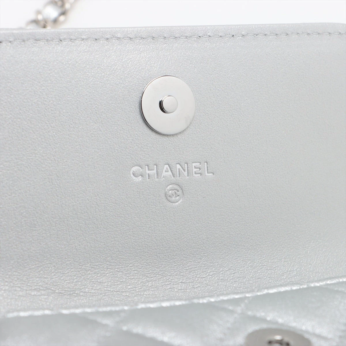 【CHANEL】シャネル マトラッセ ミニバッグ シルバー マトラッセ フリンジミニボストン シルバー キャビアスキン