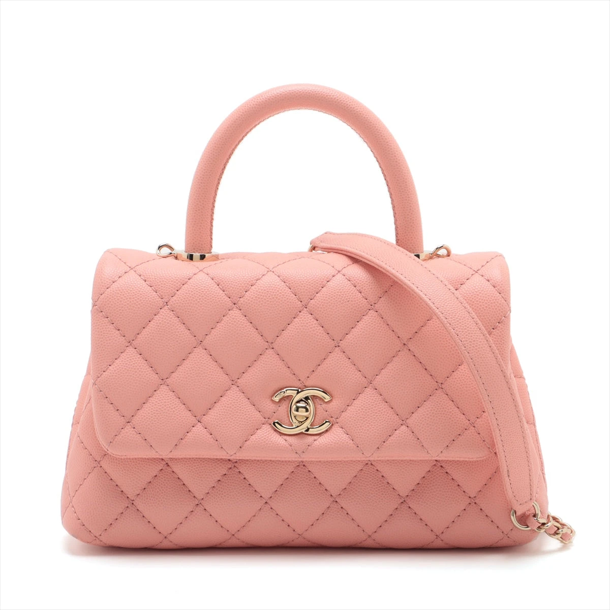 シャネル ココハンドル キャビアスキン 2WAYショルダーバッグ