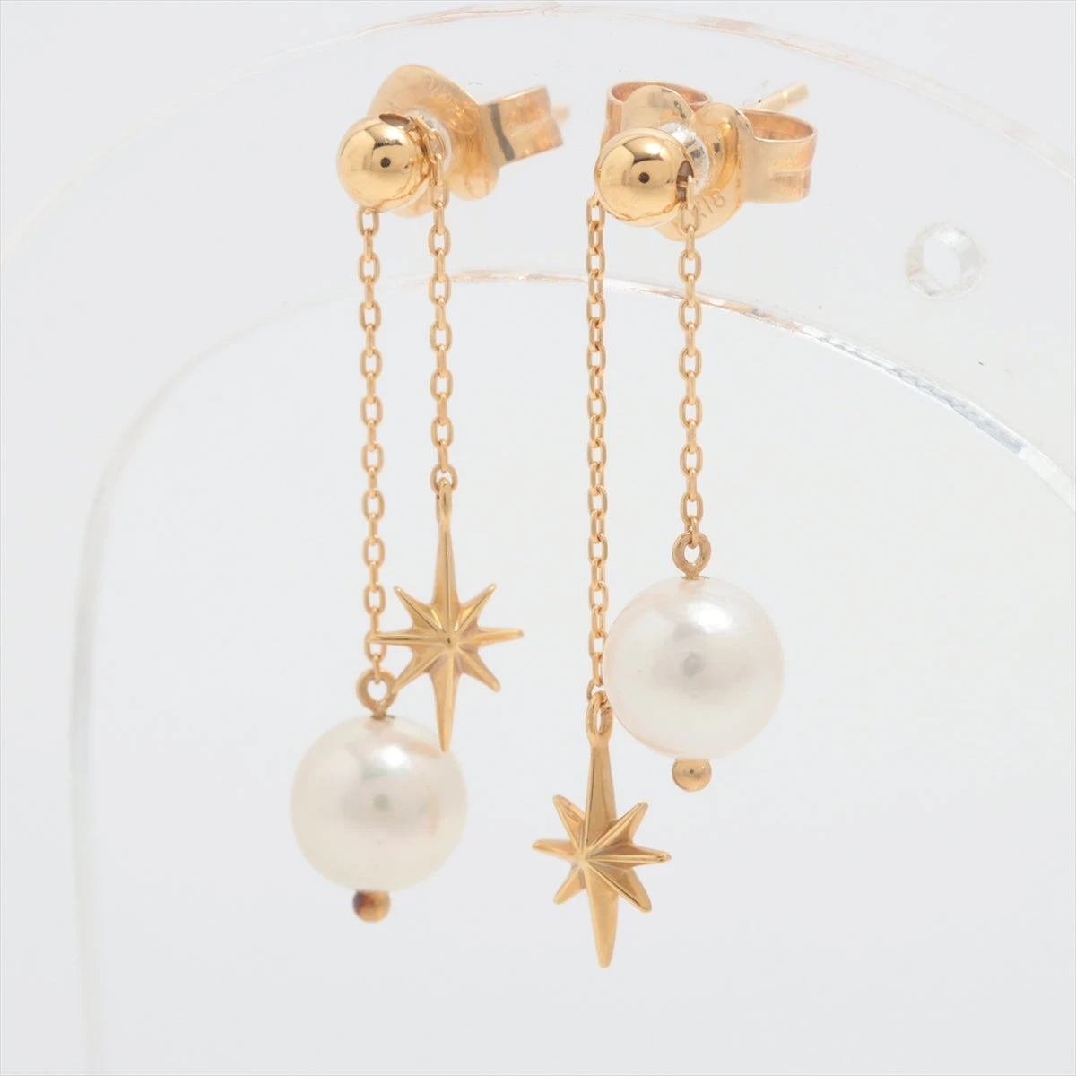 スタージュエリー パール ピアス K18(YG) 1.4g 約5.5mm A2471471｜中古 