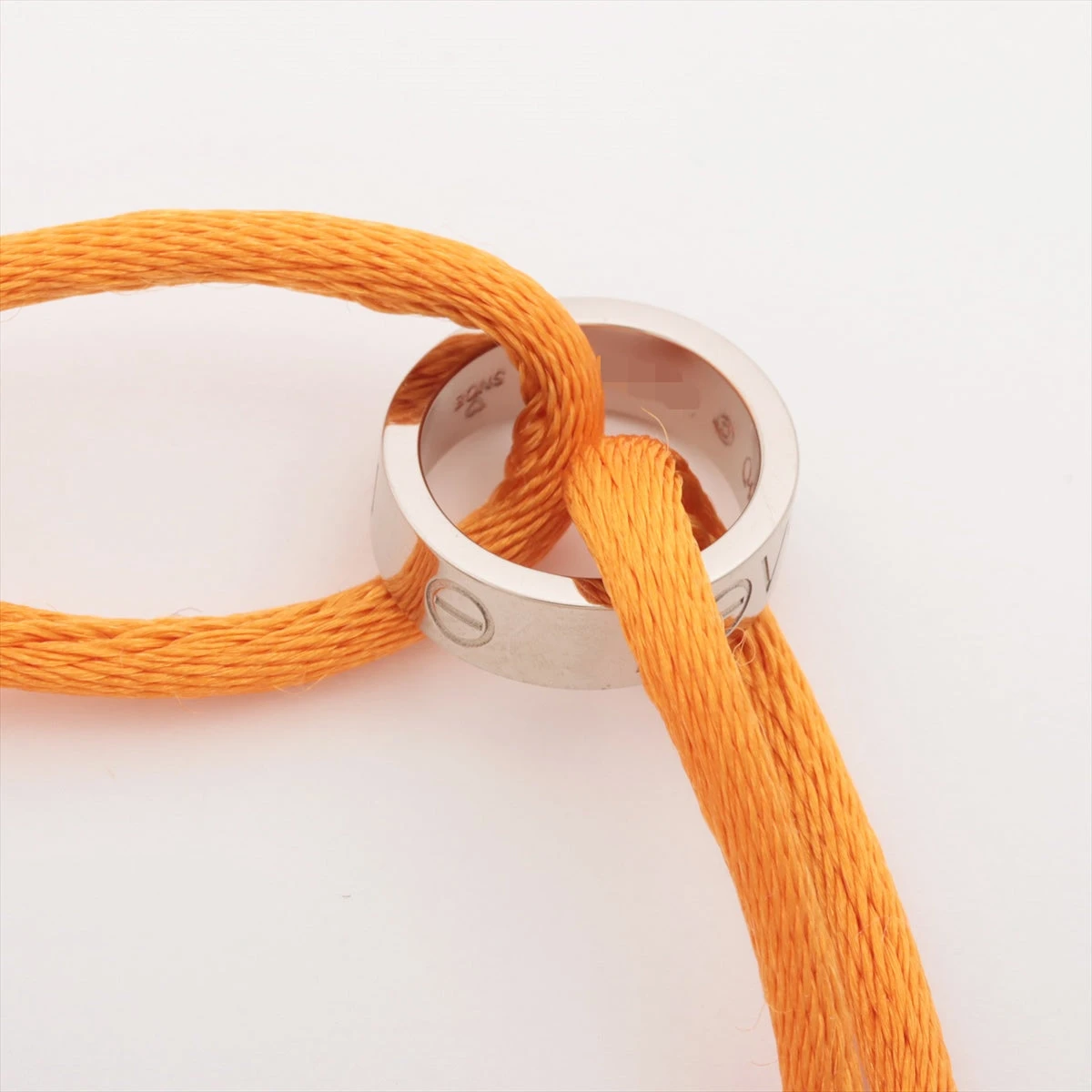 【美品☆付属品完備】カルティエ　ラブ　コード　リング　ブレスレット　紐 750 Cartier カルティエ 750WG ラブチャリティ コード ブレスレット