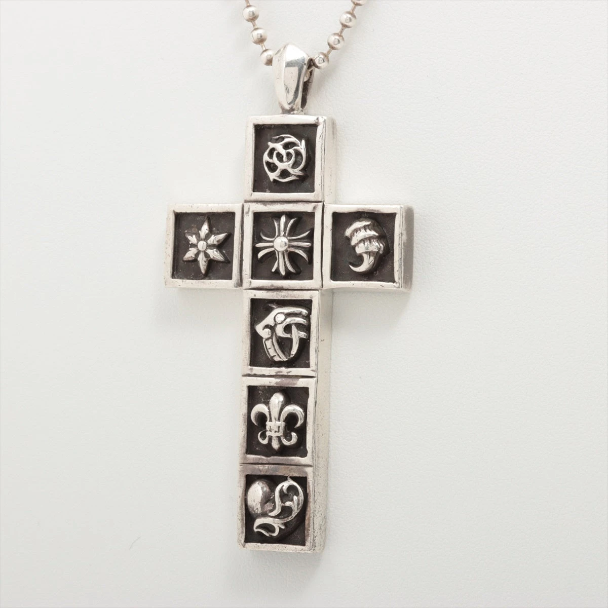 クロムハーツ マルチフレームド クロス ネックレス 925 50.4g A2499631  