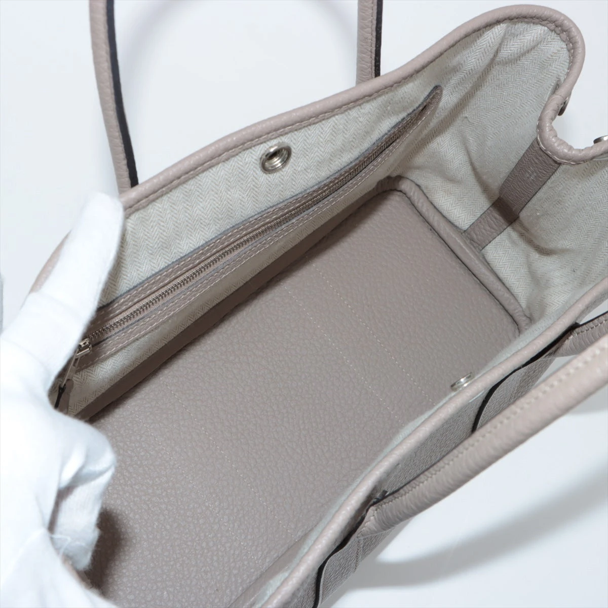 【美品】HERMES エルメス ガーデンパーティーPM トゥルティエールグレー 241112_bg2_1_1.jpg