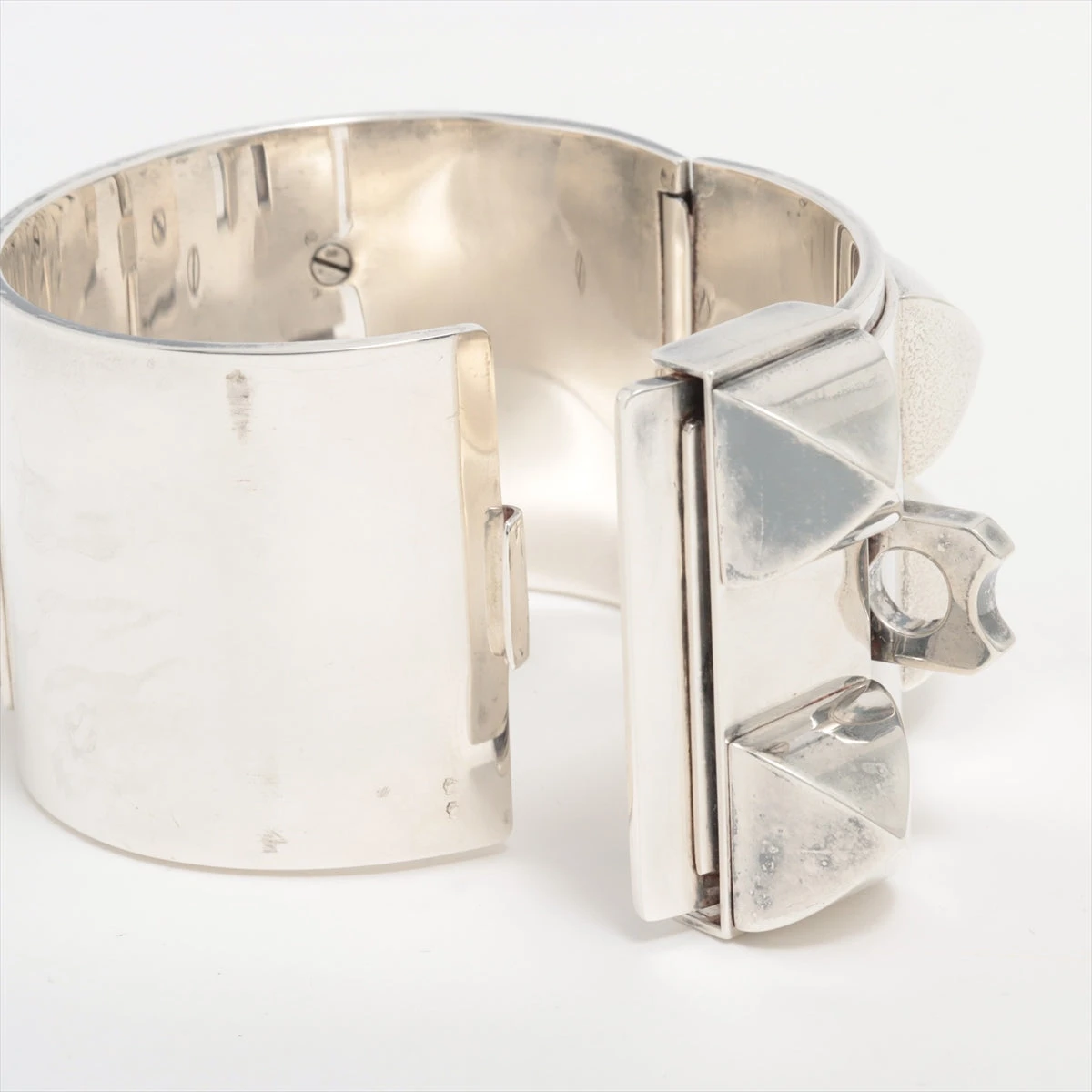 エルメス SH メドールコリエドシアンスタッズバングル シルバーA7100F HERMES - HERMES エルメス バングル ブレス コリエドシアン