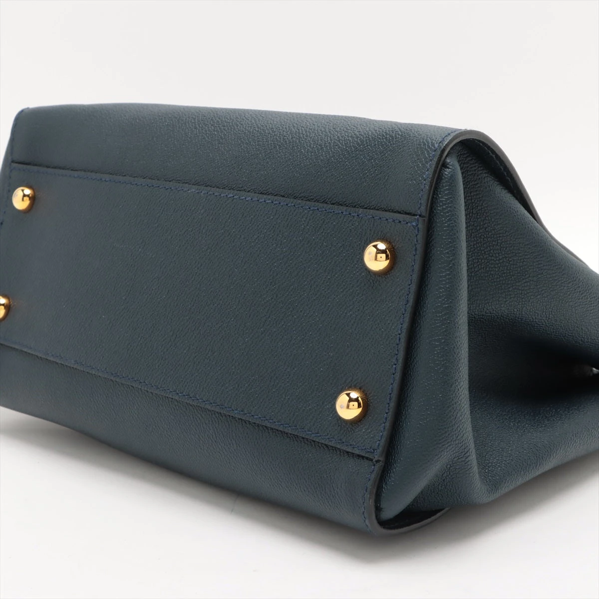 美品【バーバリー】レザートートバッグ ネイビー 2way バーバリー レザー 2WAYトートバッグ ネイビー YP020848|中古