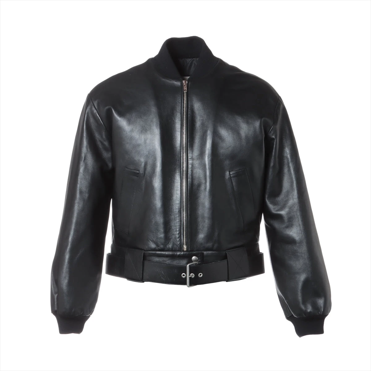 CELINE 黒 レザージャケット CELINE (セリーヌ) CLASSIC BIKER CALF SKIN (クラシック