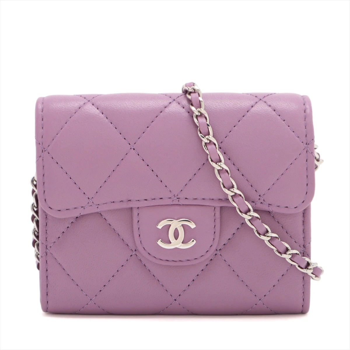 【新作♪大人気のパープル】CHANEL ミニ マトラッセ ラムスキン CHANEL ミニマトラッセ ラムスキン パープル | ODAFUKU