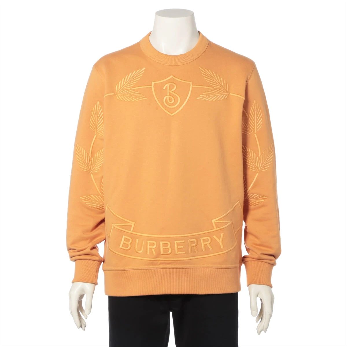 バーバリー コットン×ポリウレタン スウェット S メンズ オレンジ