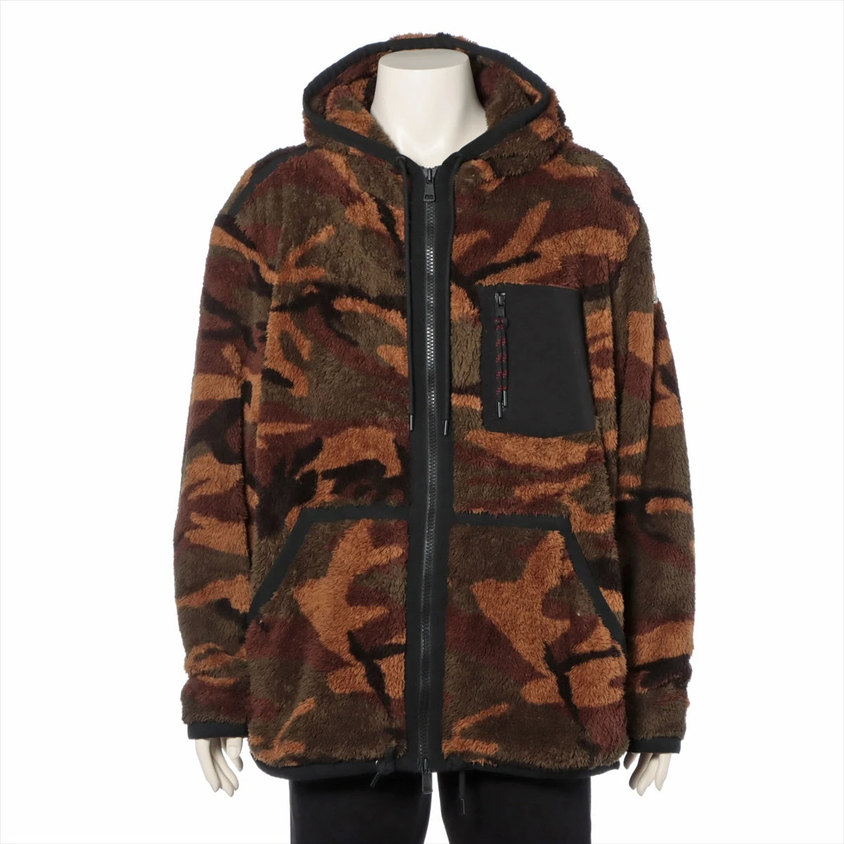 モンクレール 18年 フェイクファー ジャケット XXL メンズ マルチ 