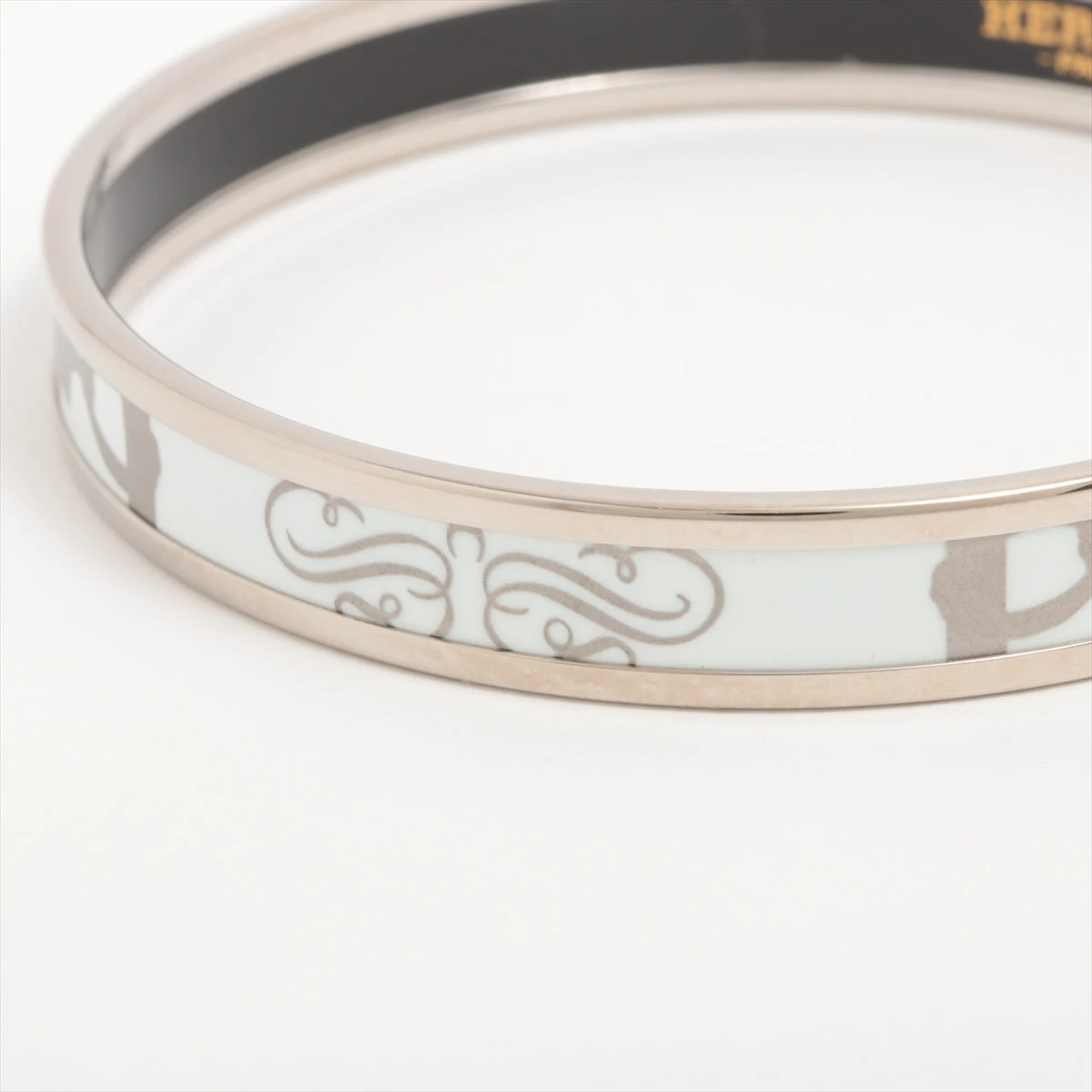 エルメス エマイユPM バングル GP シルバー A2528492｜中古ブランド品