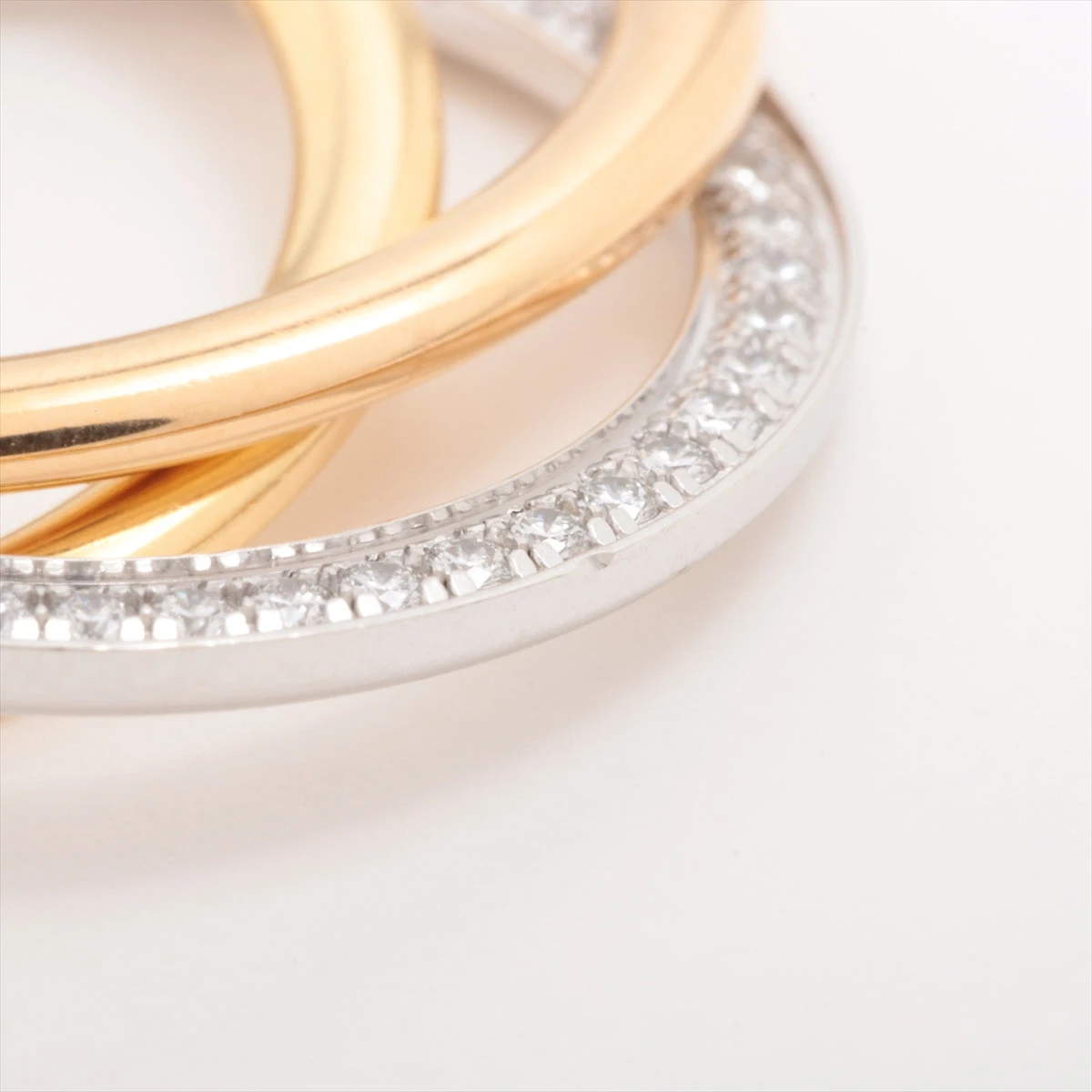 カルティエ トリニティ パヴェ ダイヤ ネックレス 750(YG×PG×WG) 20.2g