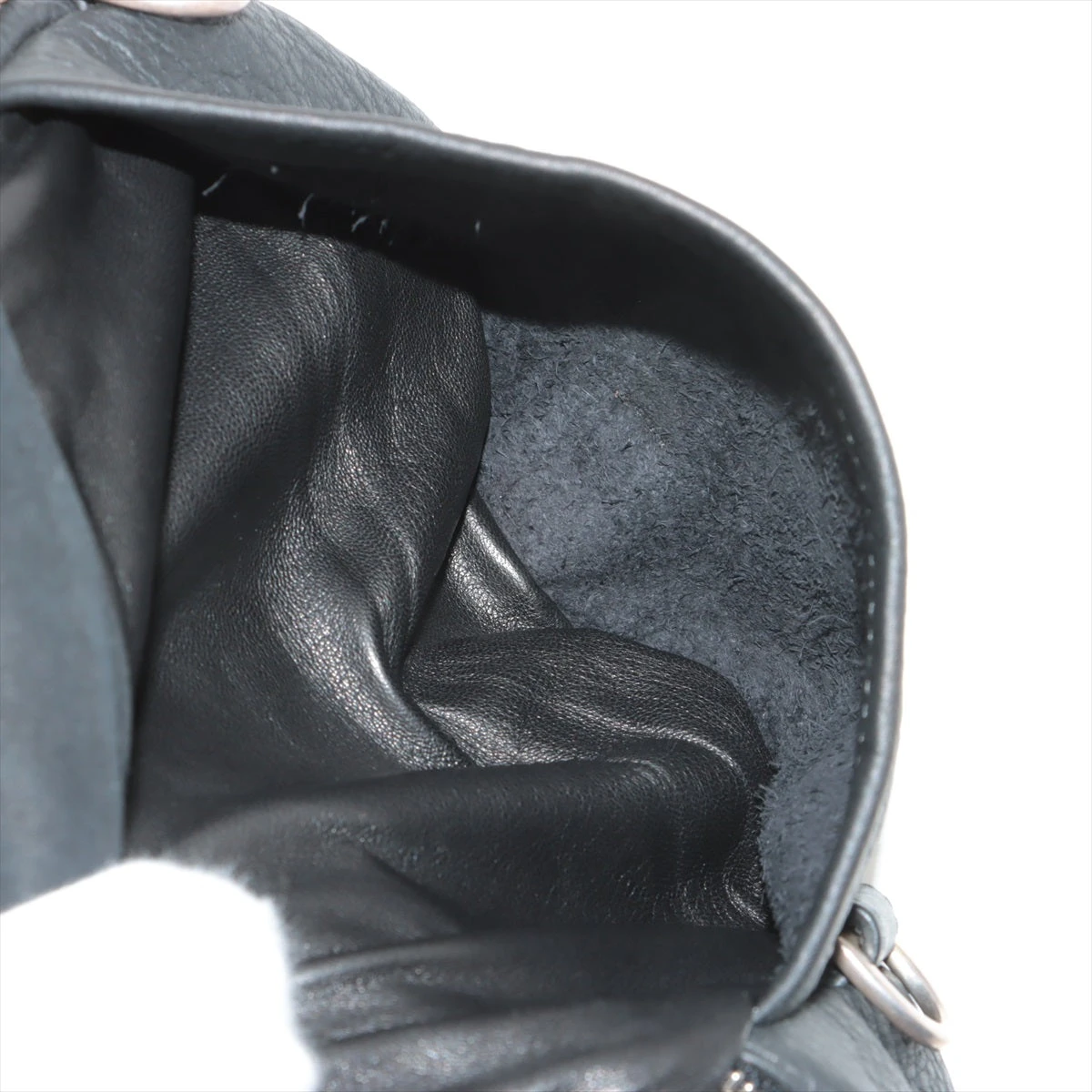 クロムハーツ スナットパック ショルダーバッグ レザー×925 ブラック