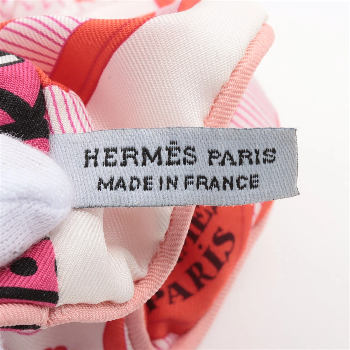 超美品HERMES シルク ヘアシュシュ マルチカラーピンク系 超美品HERMES シルク ヘアシュシュ マルチカラーピンク系 超美品