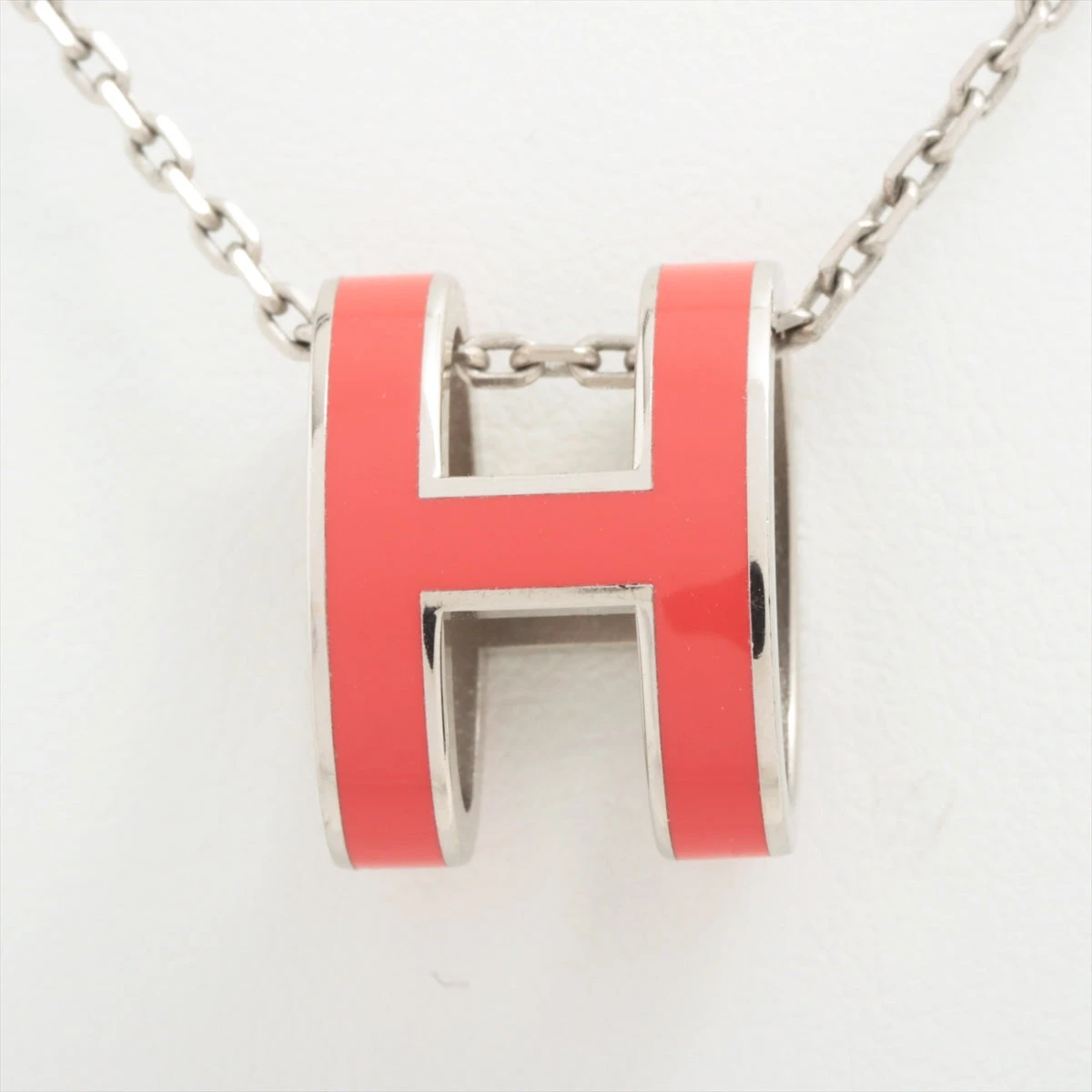 エルメス ポップアッシュ Hネックレス ネックレス GP レッド A2486777
