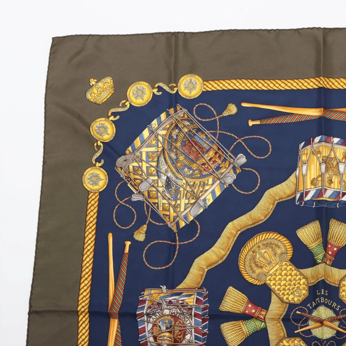 エルメス カレ90 LES TAMBOURS タンブールの太鼓 スカーフ