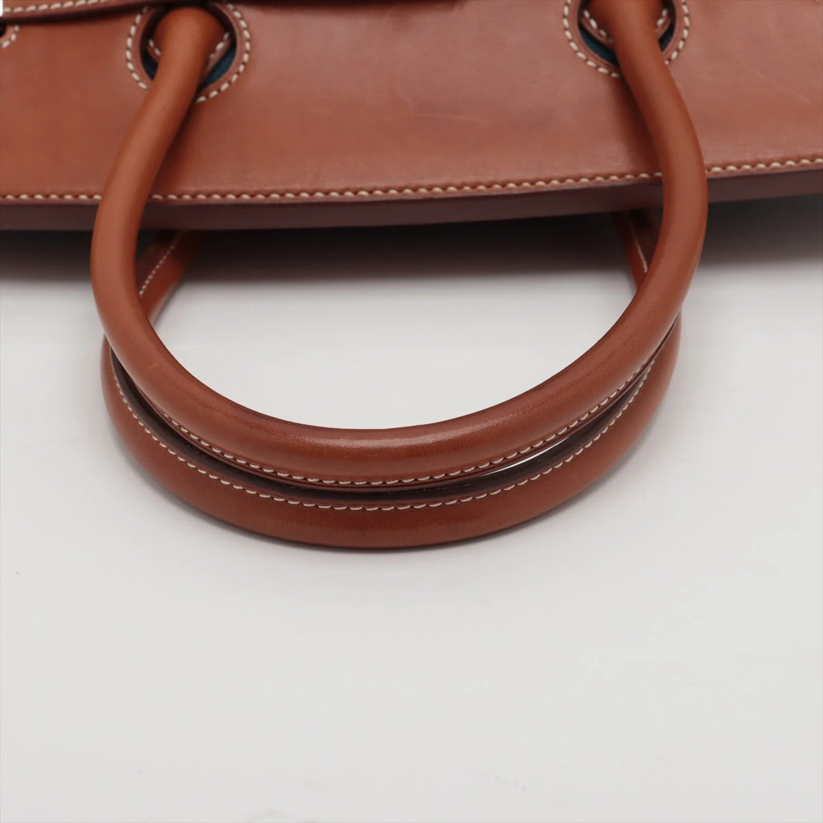 エルメス バーキン フラッグ 35 キャンバス レザー ベージュ ブルー