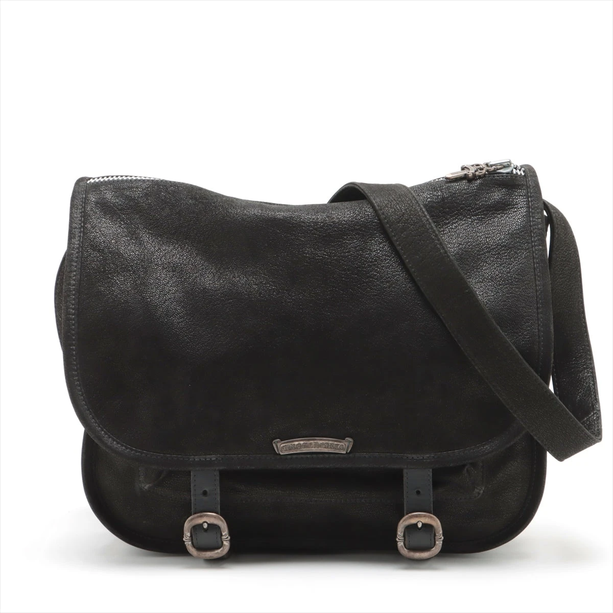 クロムハーツ ガンスリンガー ショルダーバッグ レザー×925 ブラック