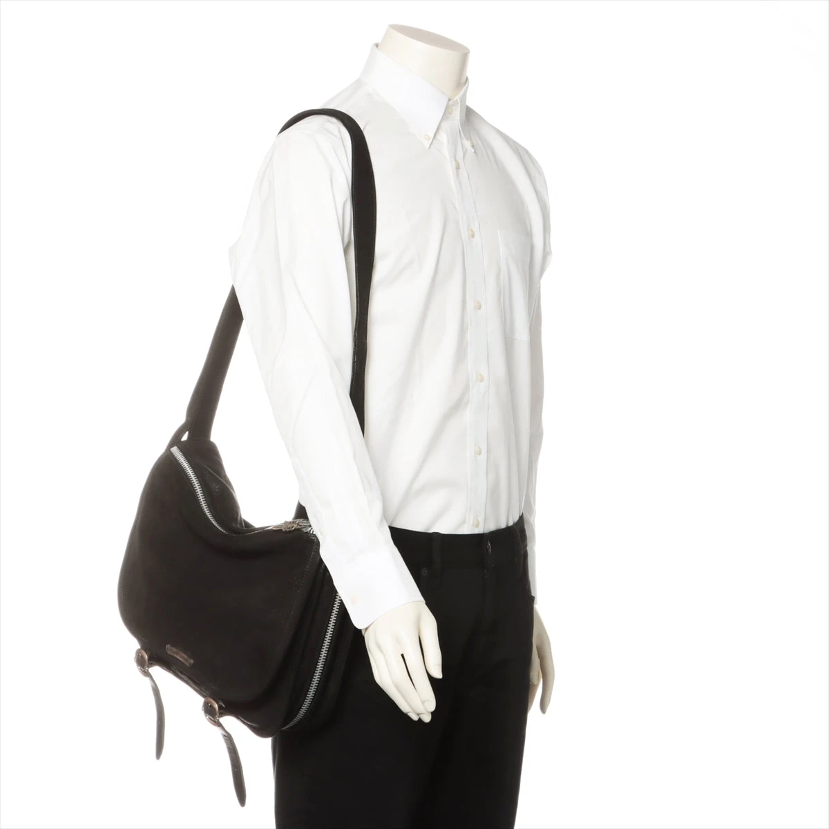 クロムハーツ ガンスリンガー ショルダーバッグ レザー×925 ブラック