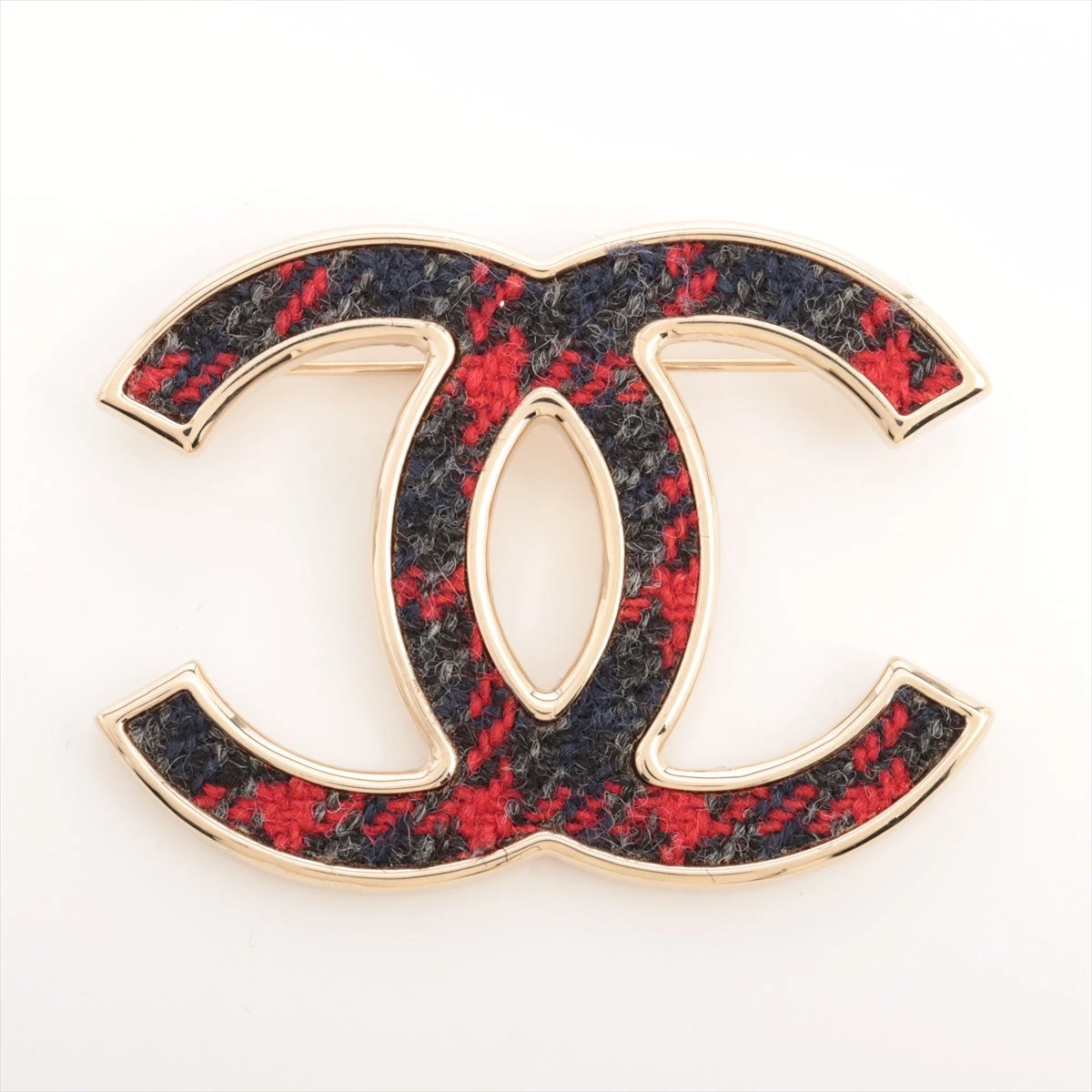 正規品☆ シャネル CHANEL ココマーク ブローチ ツイード 6719d7e0b7435.webp