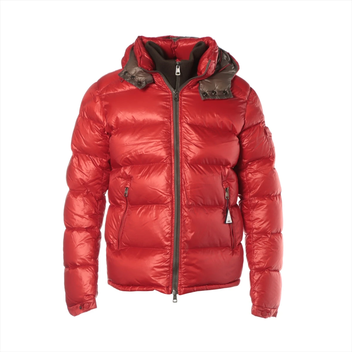 MONCLER フード付きレッドダウンジャケット （モンクレール