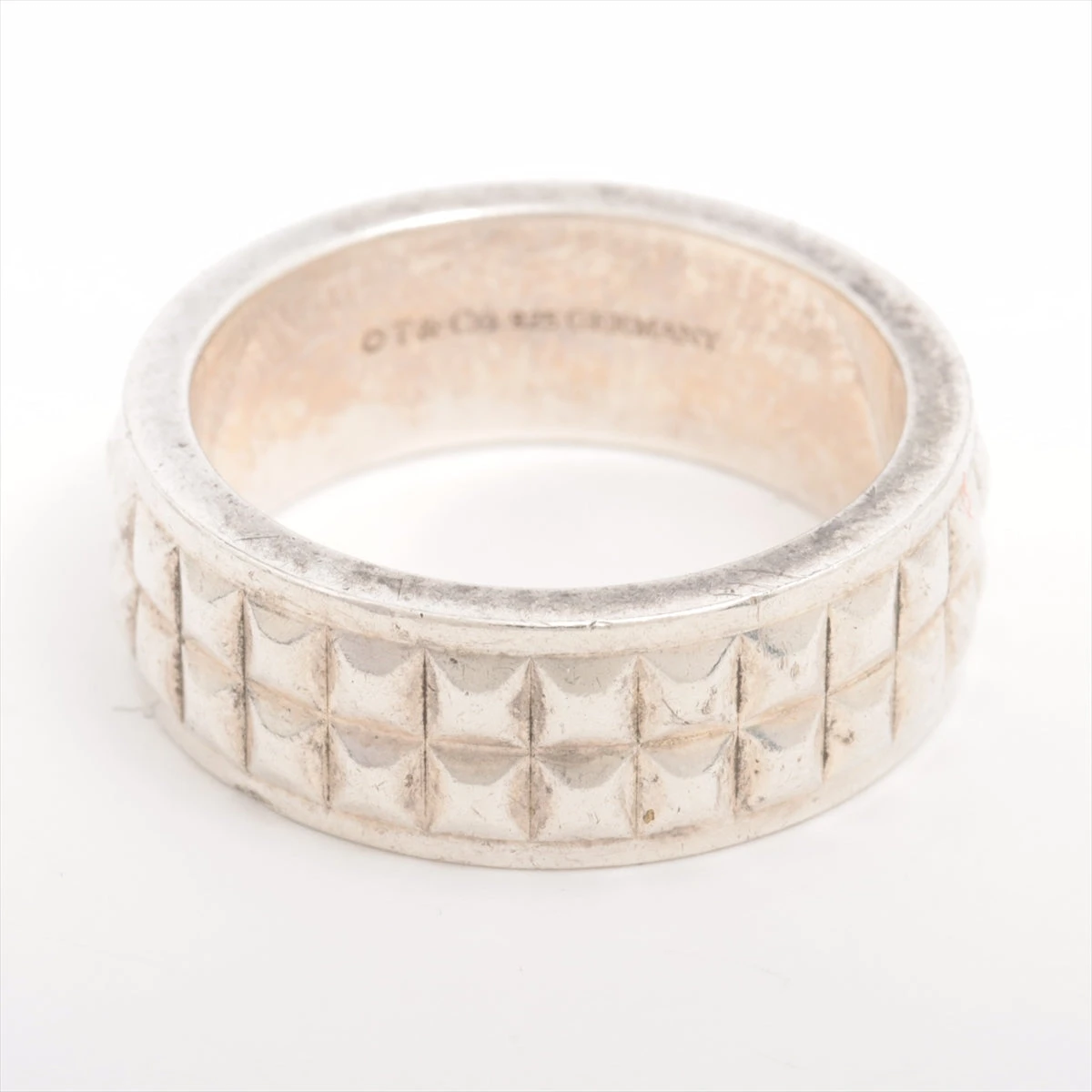 ティファニー スタッズ リング 925 12.2g シルバー A2503458｜中古