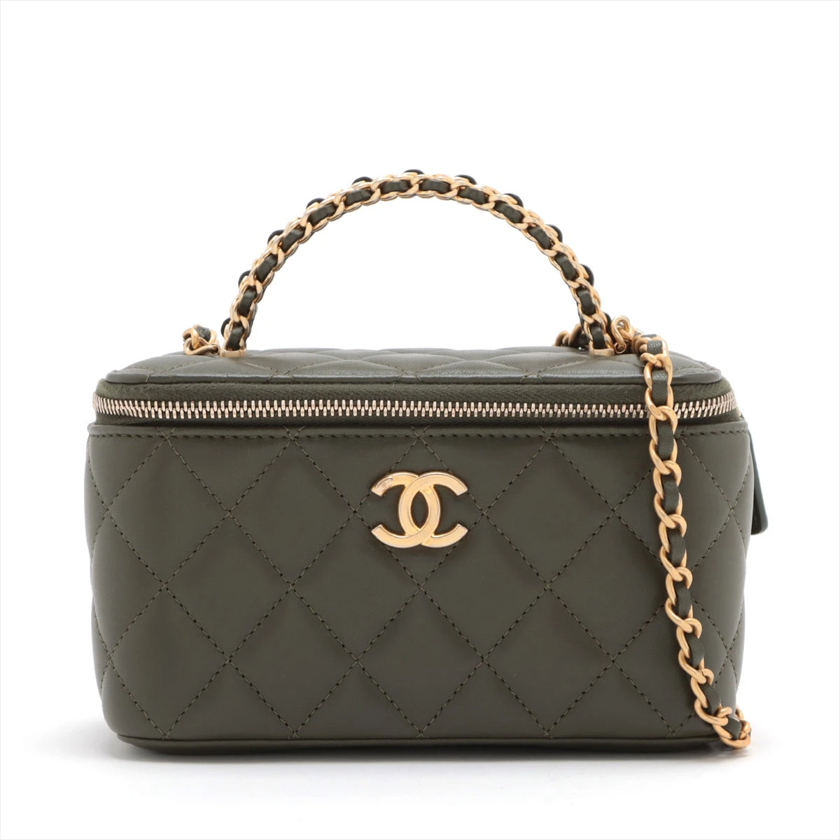 シャネル マトラッセ ラムスキン チェーンショルダーバッグ バニティ  