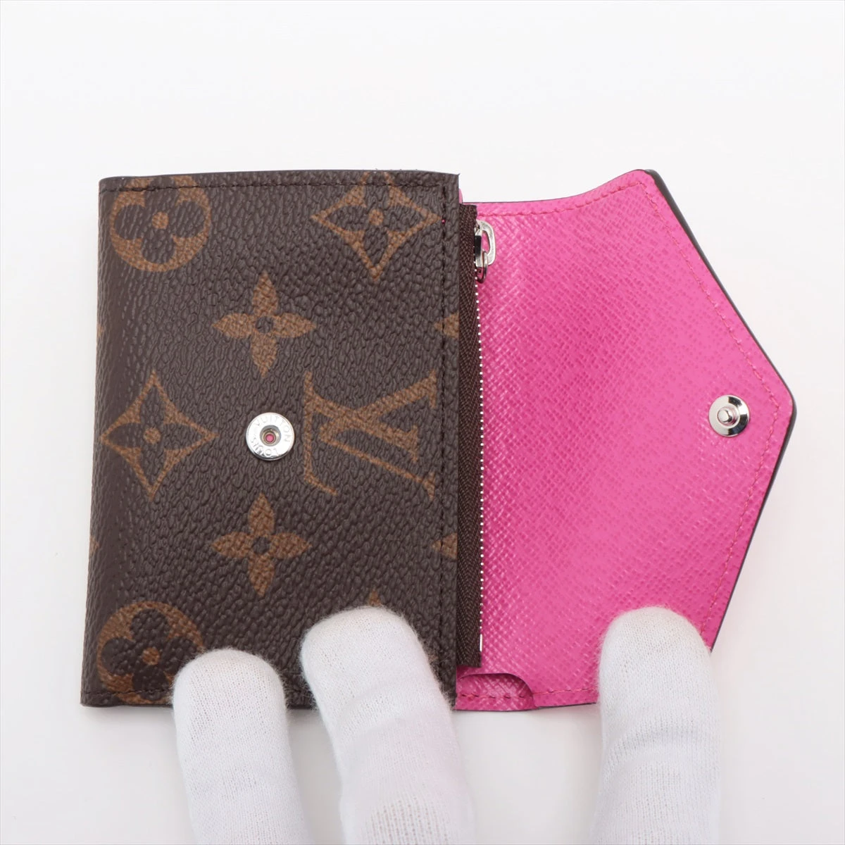 美品　LOUIS VUITTON ポルトフォイユ・ゾエ モノグラム　ピンク ヴィトン モノグラム ポルトフォイユゾエ 型番 ピンク コンパクト