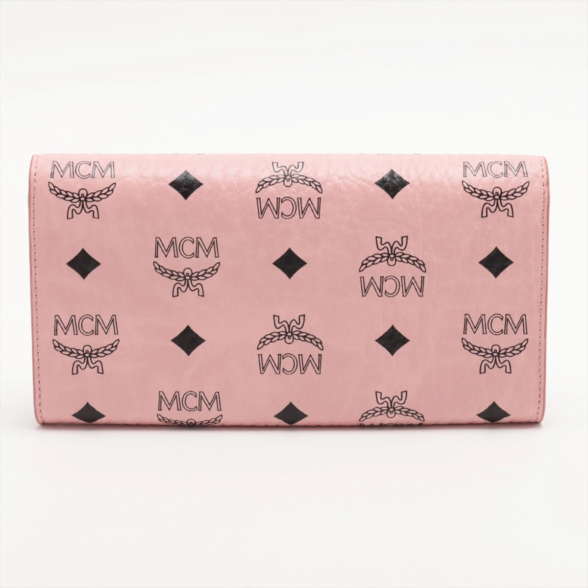 MCM レザー チェーンウォレット ピンク A2542437｜中古ブランド品